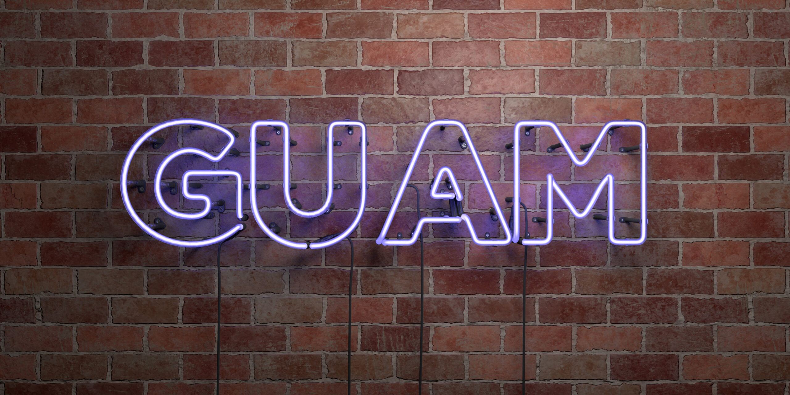 GUAM in neon lettering